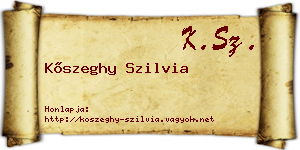 Kőszeghy Szilvia névjegykártya